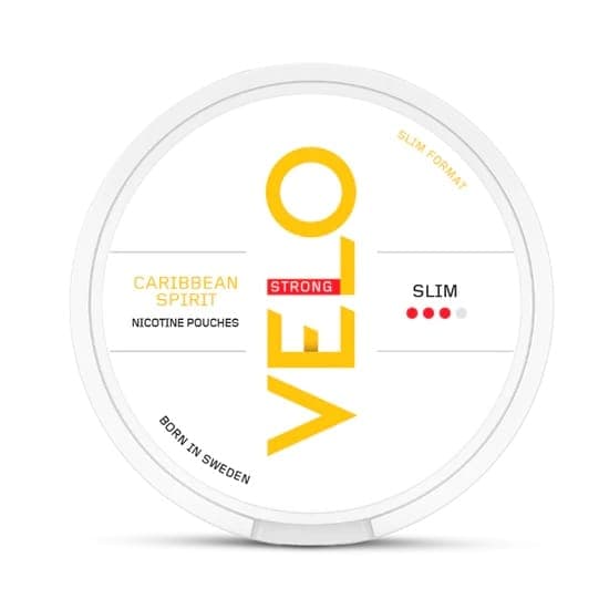 VELO CARIBBEAN SPIRIT SLIM STRONG NICOTINE POUCHES 14mg/g