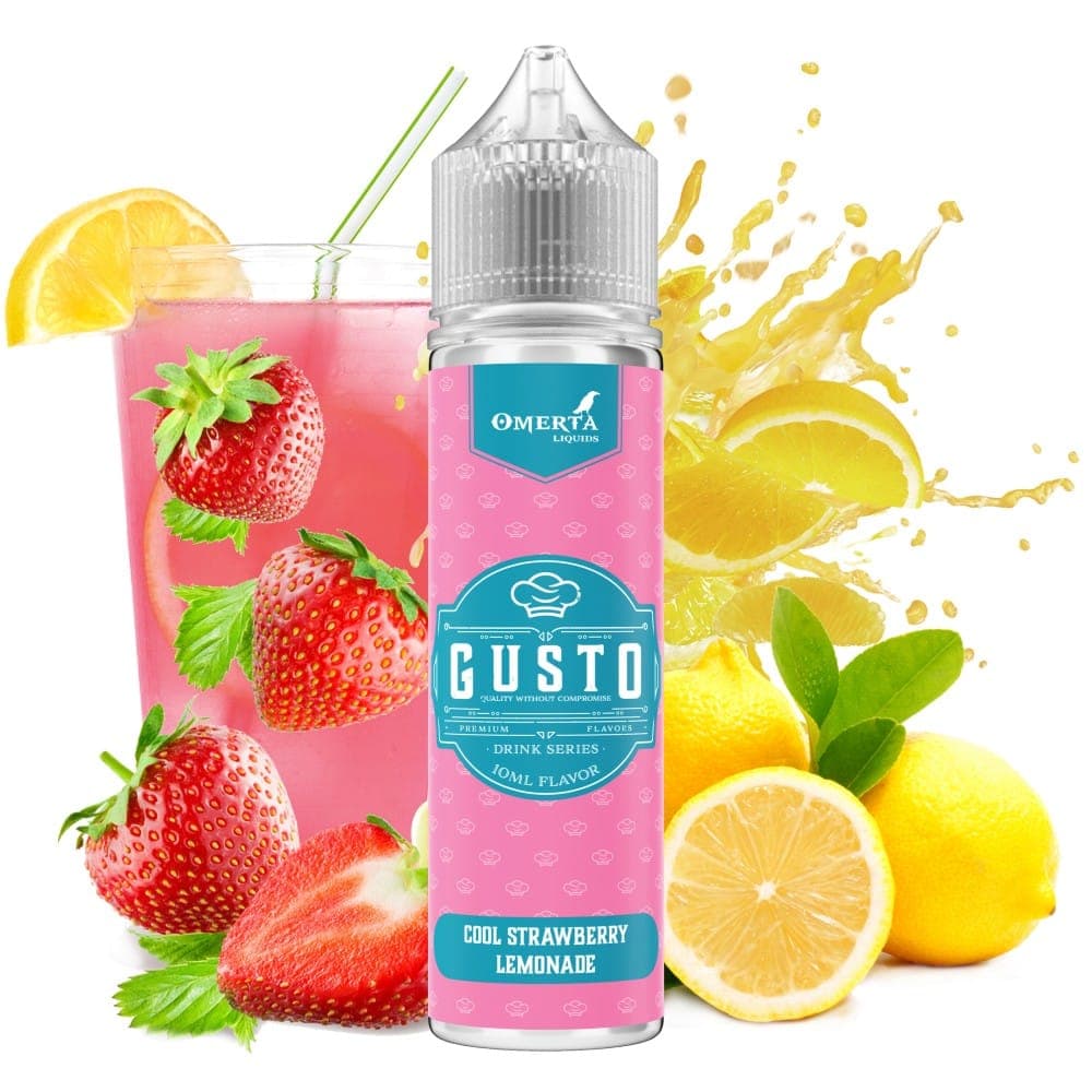 Cool Strawberry Lemonade 10ml (60ml) – Gusto by Omerta