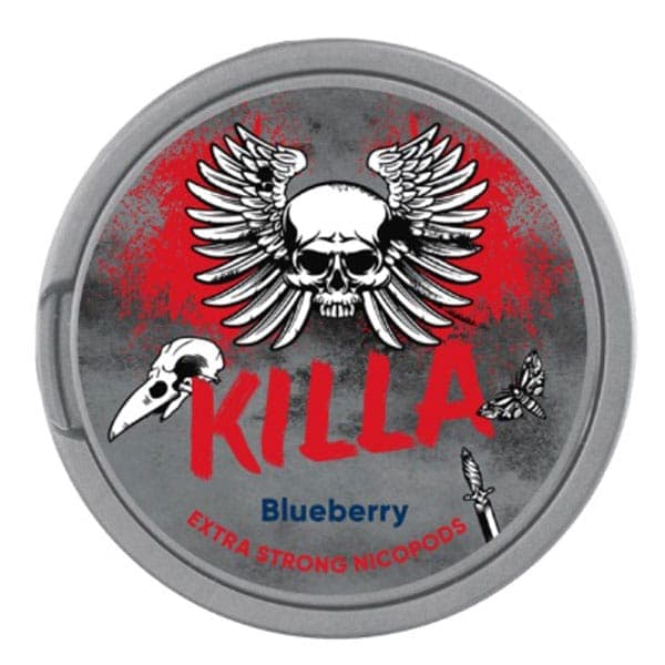 KILLA BLUEBERRY SLIM EXTRA STRONG NICOTINE POUCHES 16Mg/g