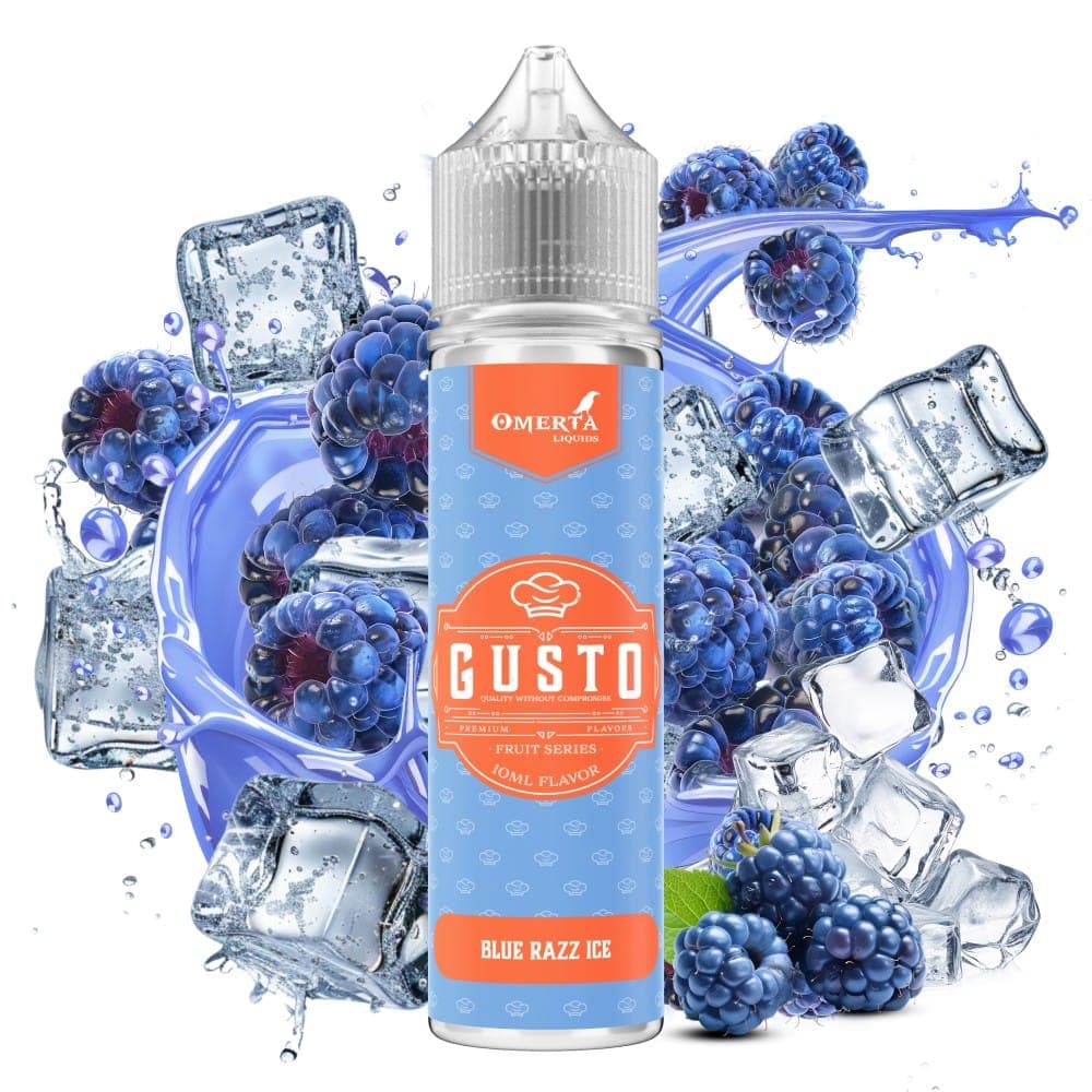 Blue Razz Ice 10ml (60ml) – Gusto by Omerta