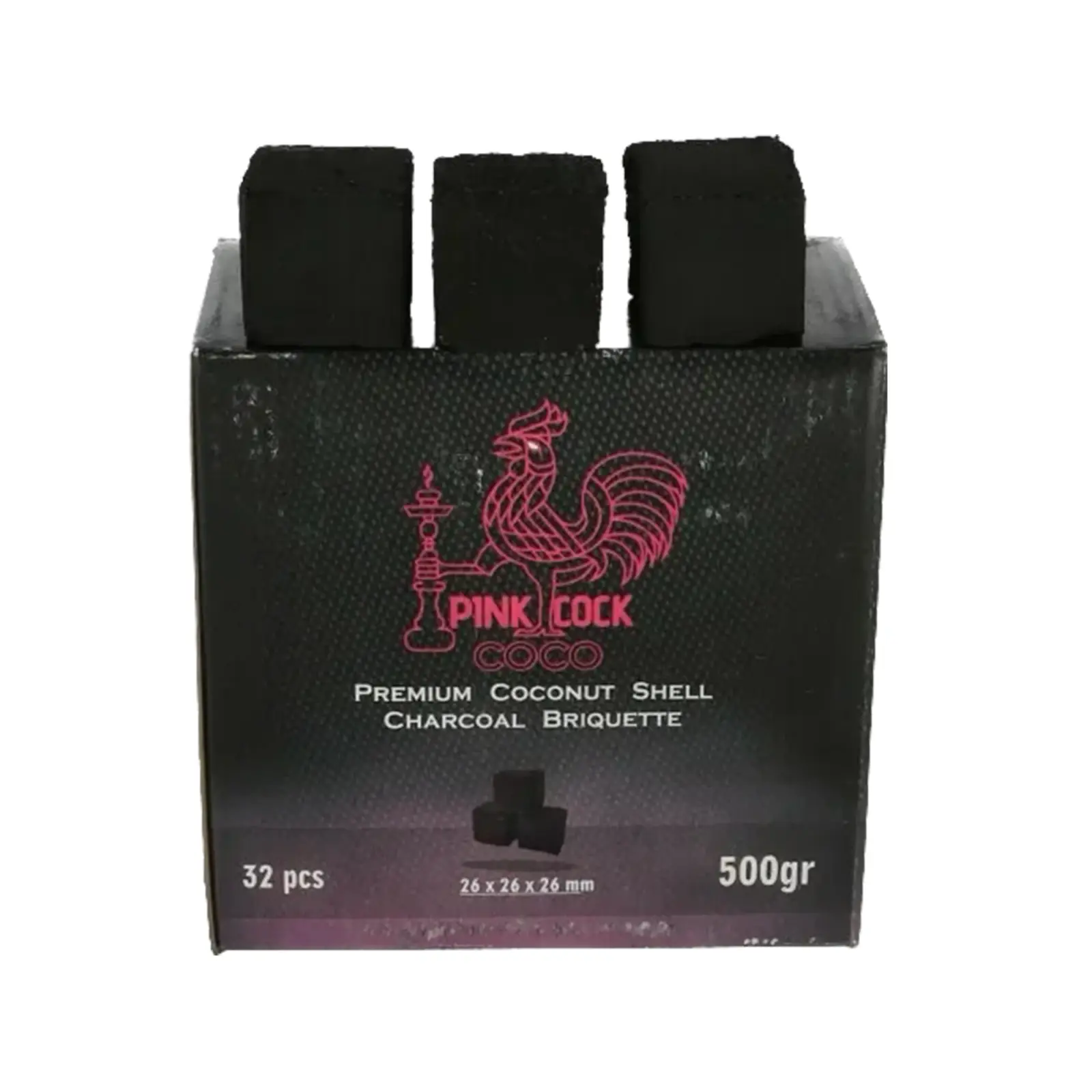Pink Cock Κάρβουνα Ναργιλέ Καρύδας 26mm 0,5kg