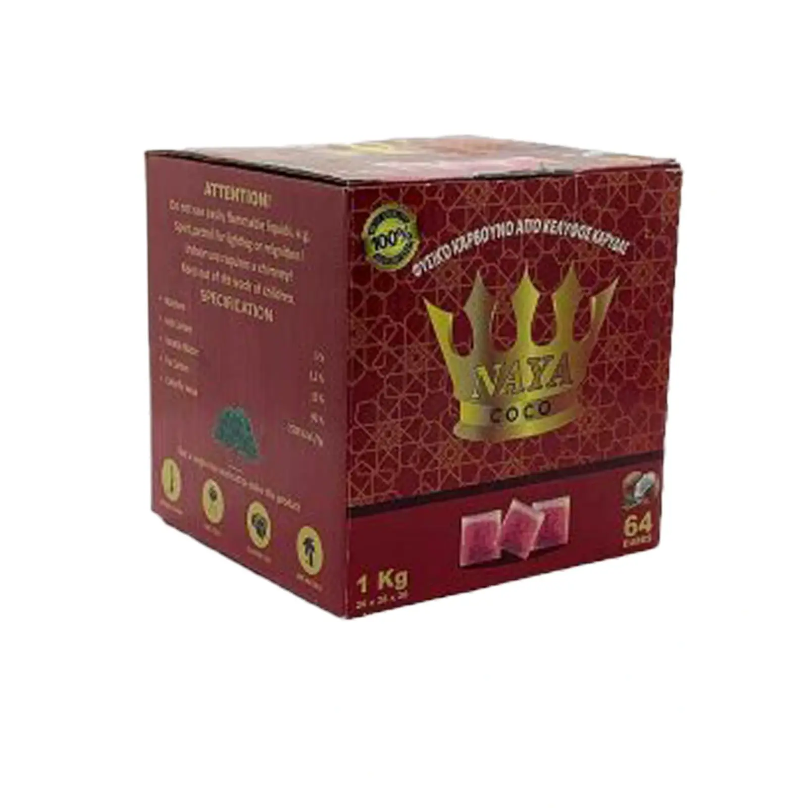 Naya Κάρβουνα Καρύδας Ναργιλέ 26mm 1kg