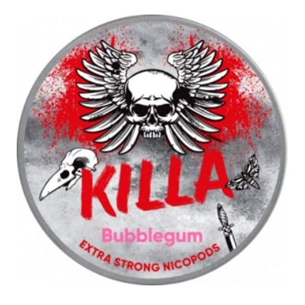KILLA BUBBLEGUM SLIM EXTRA STRONG NICOTINE POUCHES 16mg/g