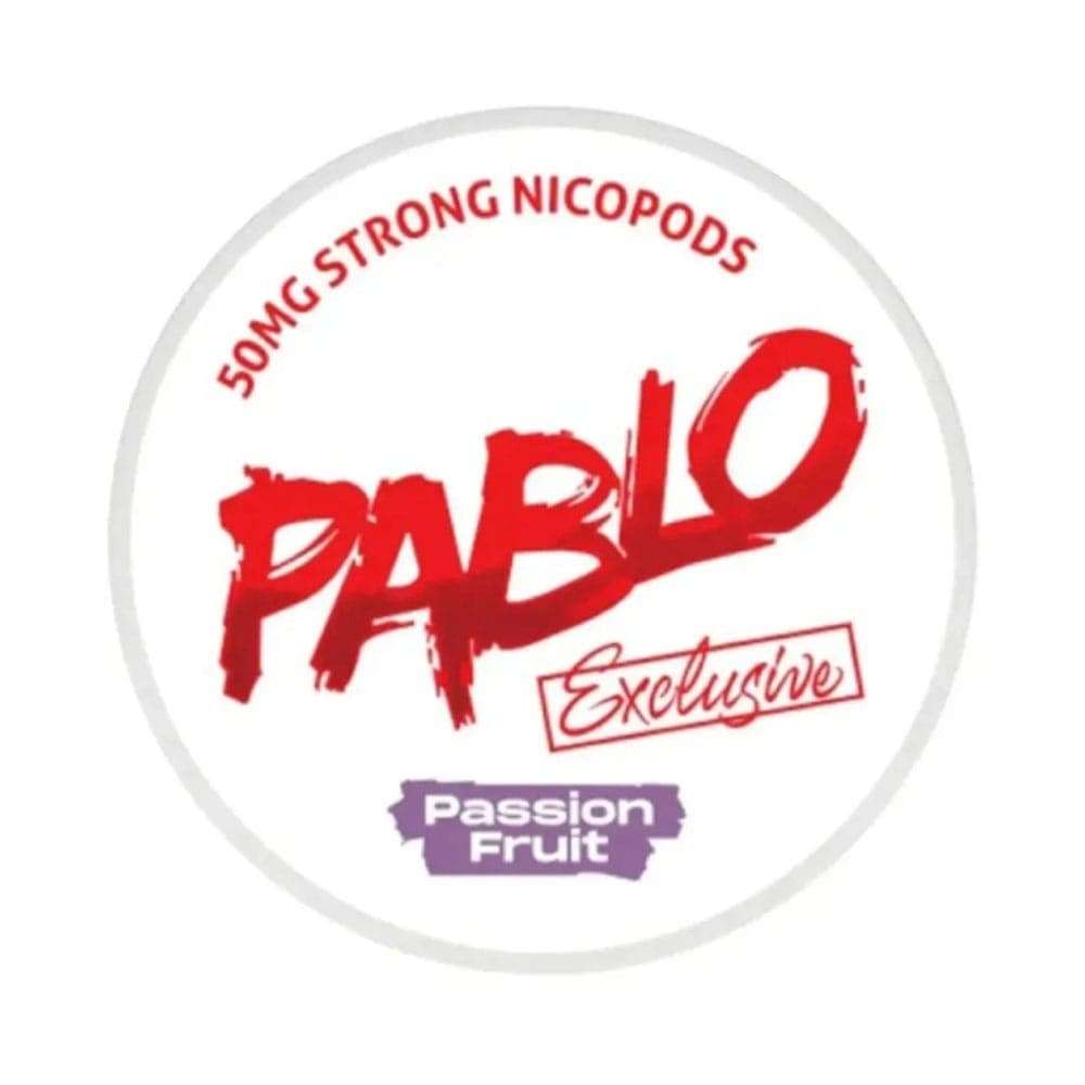 PABLO EXCLUSIVE PASSION FRUIT STRONG SLIM NICOTINE POUCHES 50mg/g – 30mg/p