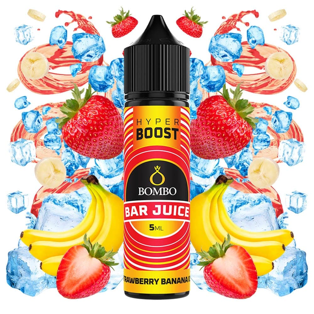 Bombo Bar Juice Hyper Boost Strawberry Banana Ice 5ml/60ml Flavorshot