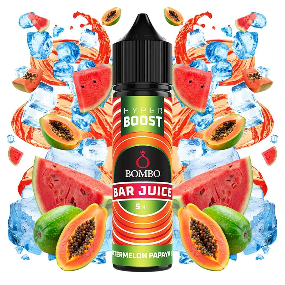 Bombo Bar Juice Hyper Boost Watermelon Papaya Ice 5ml/60ml Flavorshot